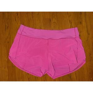 Lululemon Pink Speed Up Shorts Size 14 High Rise Sonic Pink Athletic Preppy